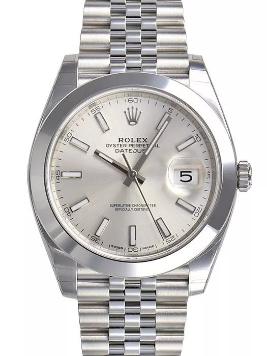 Rolex Datejust 41mm 126300 Steel Domed Bezel Jubilee Bracelet Silver